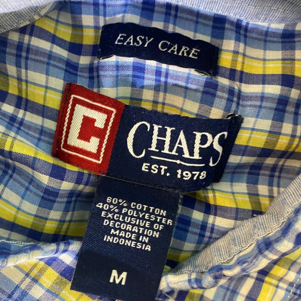 Chaps Button Front Short Sleeve Size Medium - image 6